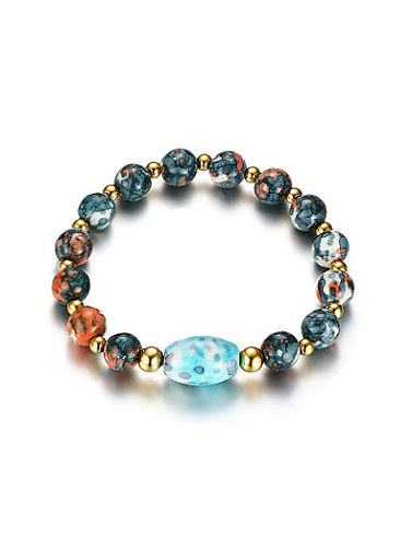 Bracelet en titane avec pierres multicolores assorties
