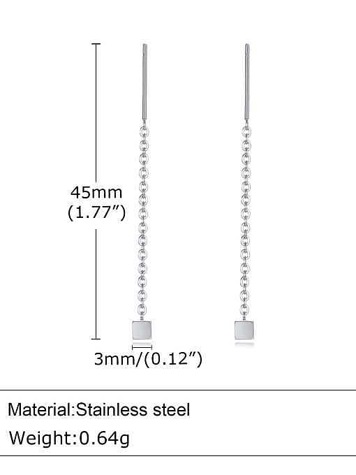 Stainless steel Geometric Minimalist Threader Earring