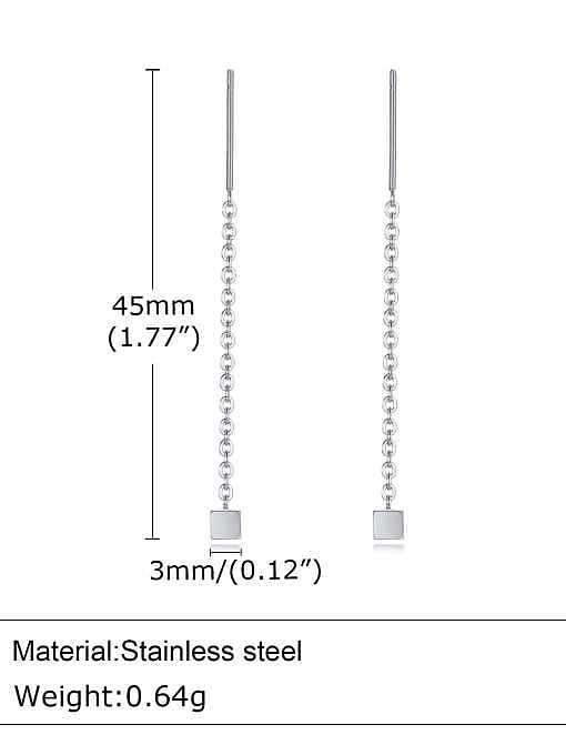 Pendiente enhebrador minimalista geométrico de acero inoxidable