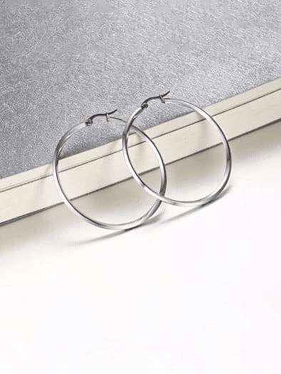 Titanium Steel Geometric Minimalist Hoop Earring