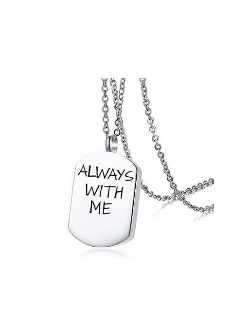 Personality Square Shaped Stainless Steel Pendant