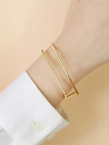 Stainless steel Geometric Minimalist Cuff Bangle