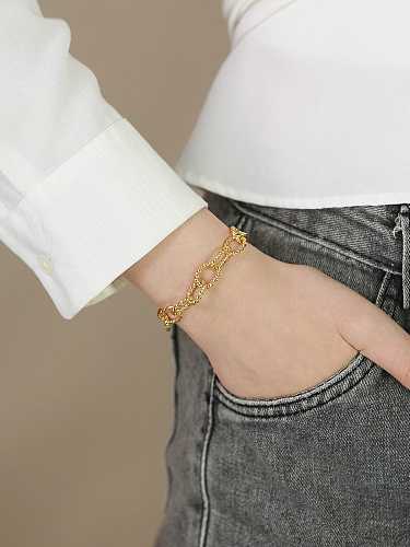 Titanium Steel Hollow Geometric Chain Vintage Link Bracelet