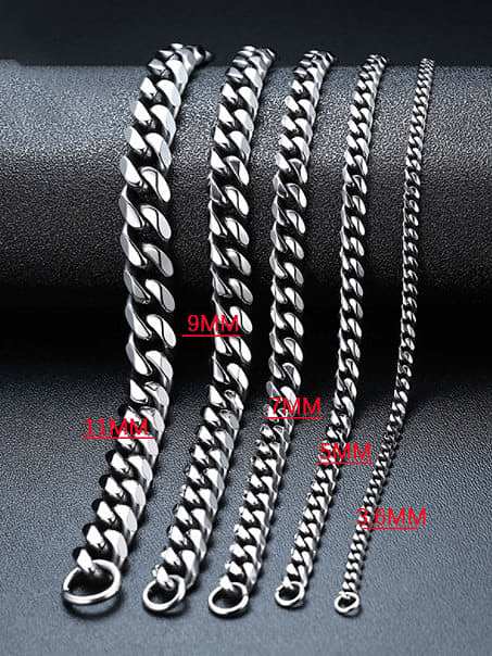 Titanium Steel Geometric Vintage Link Bracelet