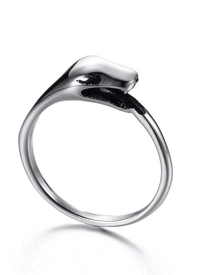 Titanium Steel Snake Minimalist Band Ring