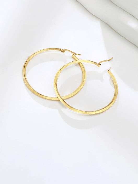 Titanium Steel Geometric Minimalist Hoop Earring