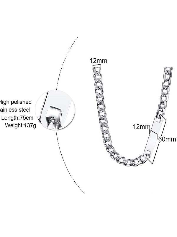 Stainless steel Geometric Minimalist Long Strand Necklace