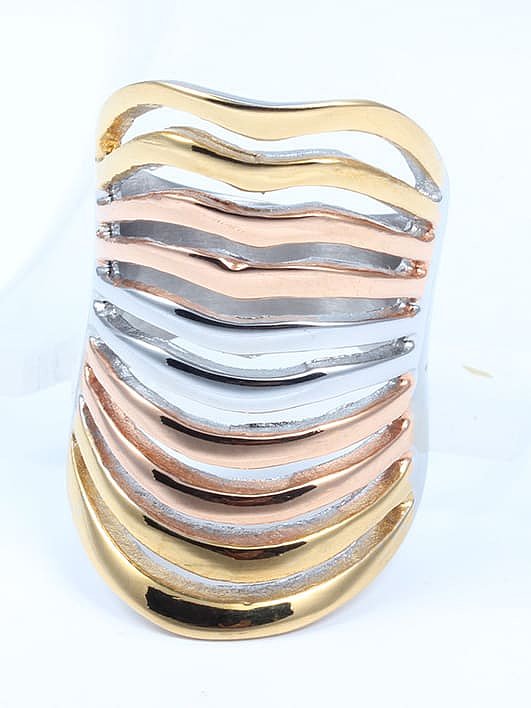 Titanium Steel Irregular Statement Band Ring