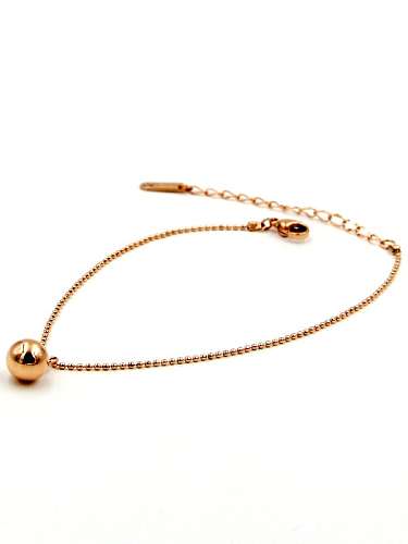 Tobillera minimalista con bola de titanio