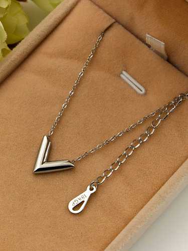 Titanium Letter Minimalist Necklace