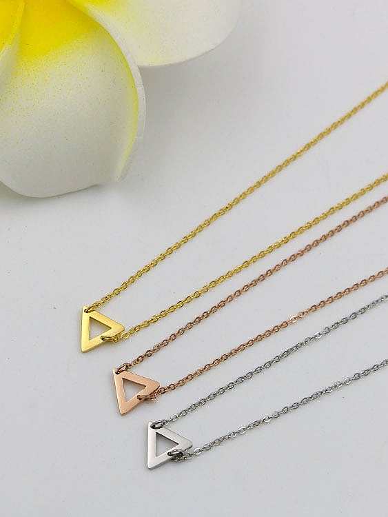 Titanium Triangle Minimalist Necklace