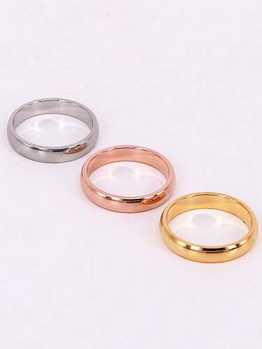 Titanium Steel Round Minimalist Band Ring