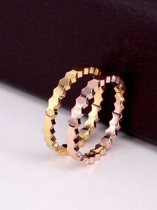 Titanium Geometric Minimalist Band Ring