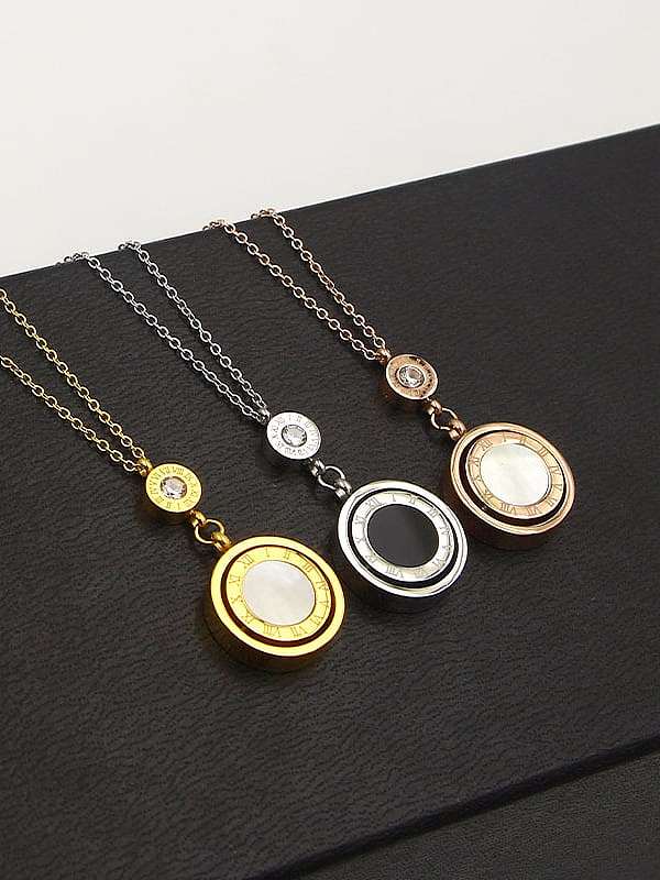 Titanium Shell Number Trend Necklace
