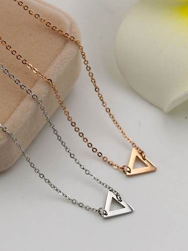 Titanium Triangle Minimalist Necklace