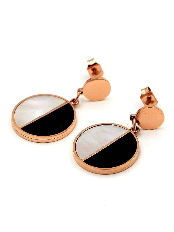 Titanium Shell Round Dainty Drop Earring