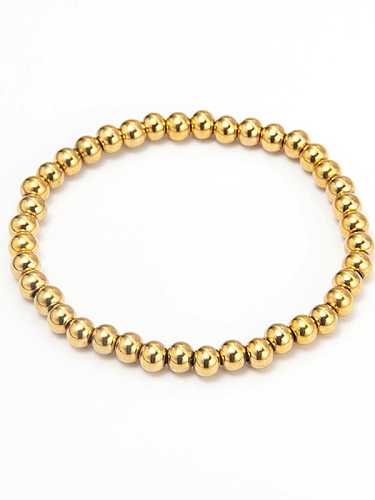 Bracelet perlé vintage rond en acier au titane