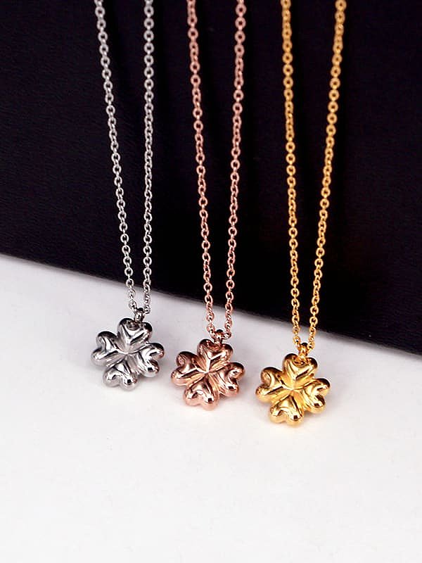 Titanium Steel Clover Minimalist Necklace