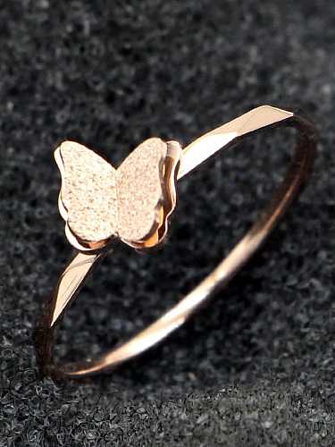 Titanium Butterfly Dainty Band Ring