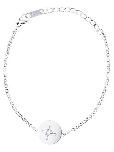 Exquisite and simple round stainless steel bracelet