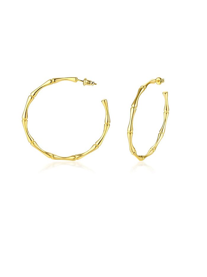 Copper Hollow Round Minimalist Hoop Earring