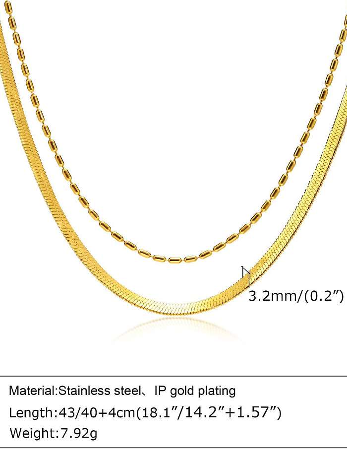 Minimalistische mehrsträngige Halskette aus Edelstahl