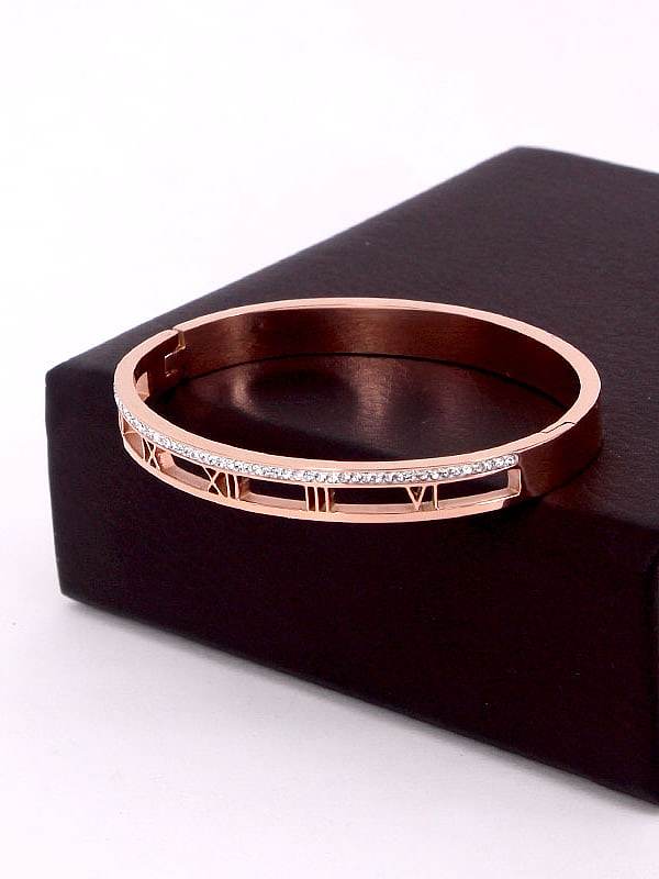 Titanium Number Minimalist Band Bangle