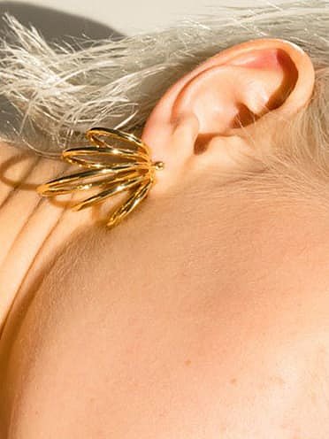 Boucle d'oreille goutte minimaliste irrégulière en cuivre