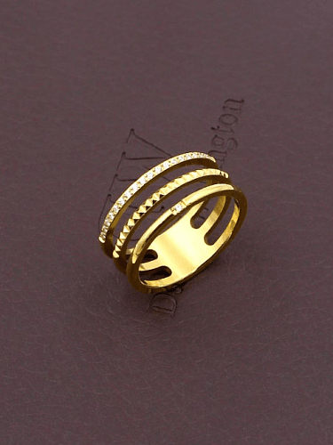Titanium Cubic Zirconia Dainty Band Ring