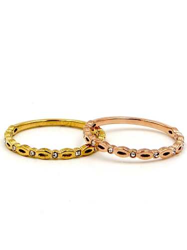 Titanium Cubic Zirconia Dainty Band Ring
