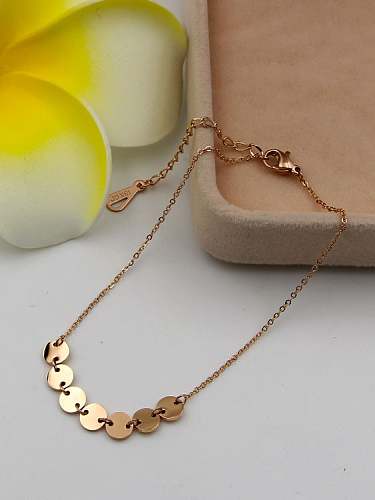 Tobillera delicada redonda de titanio