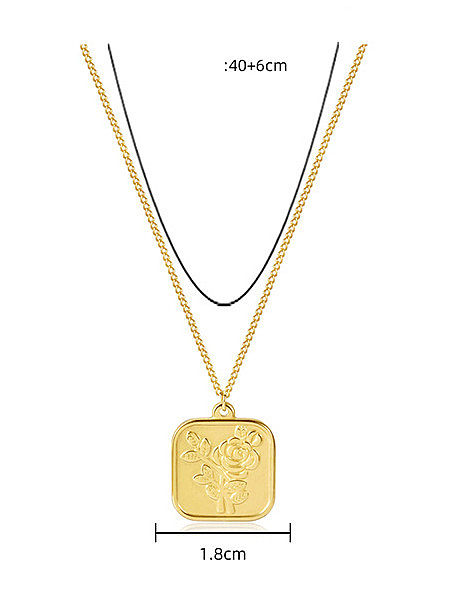 Stainless steel Square Hip Hop Necklace