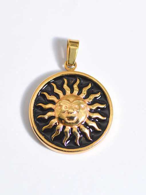 Evil Eye Titanium Steel Resin Enamel Vintage Pendant