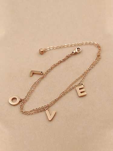 Titanium Letter Dainty Anklet