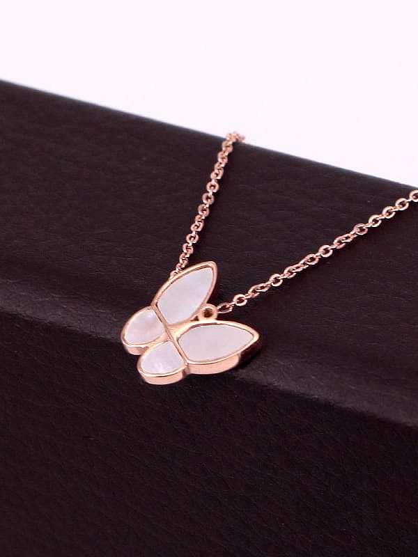 Titanium Shell Butterfly Trend Necklace