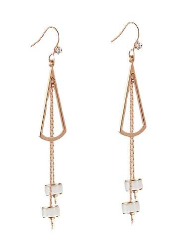 Titanium Steel Geometric Tassel Minimalist Chandelier Earring