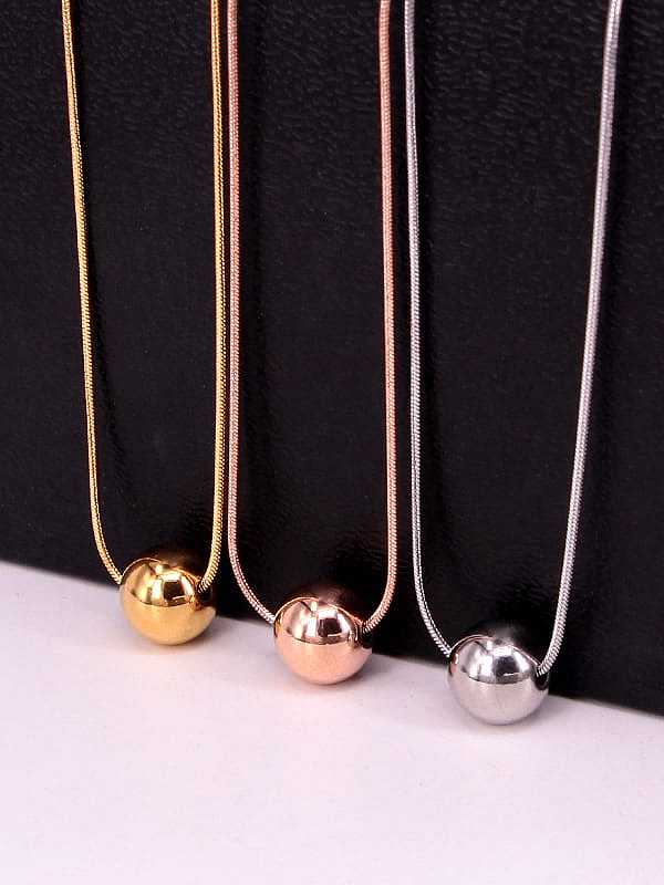 Titanium Steel Round Bead Minimalist Necklace