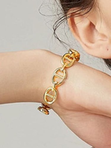 Titanium Steel Geometric Vintage Cuff Bangle