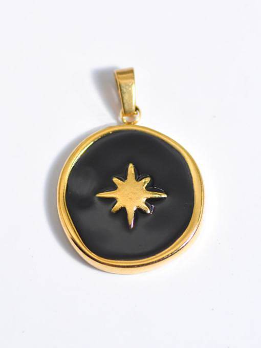 Evil Eye Titanium Steel Resin Enamel Vintage Pendant