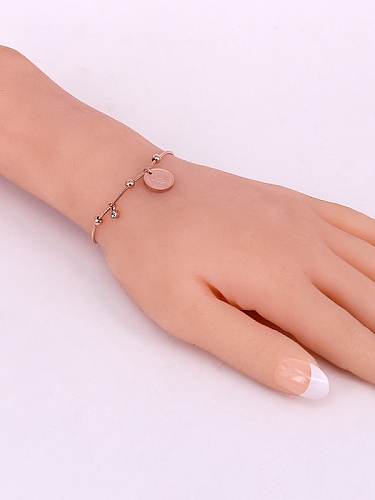 Titanium Round Geometric Minimalist Bracelet