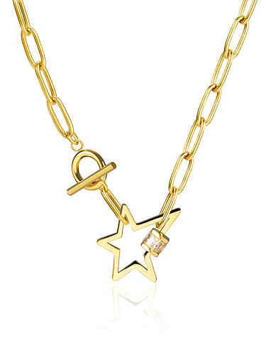 Titanium Steel Star Minimalist Five-pointed star Pendant Necklace