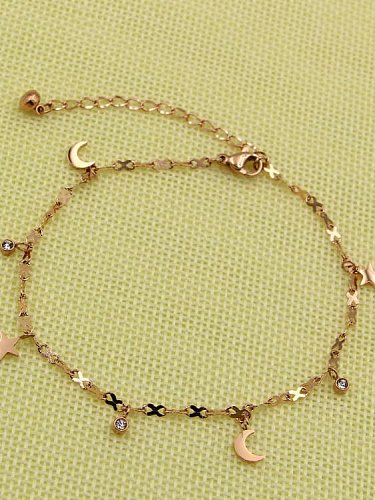 Titanium Star Dainty Anklet