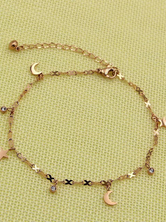 Titanium Star Dainty Anklet