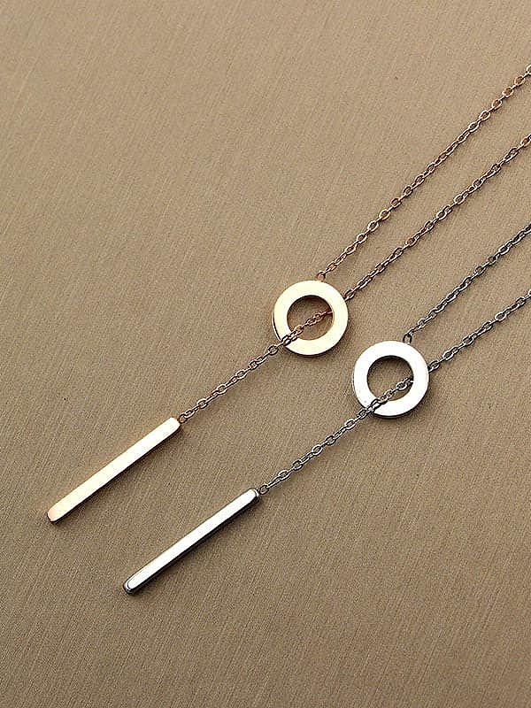 Titanium Locket Minimalist Lariat Necklace