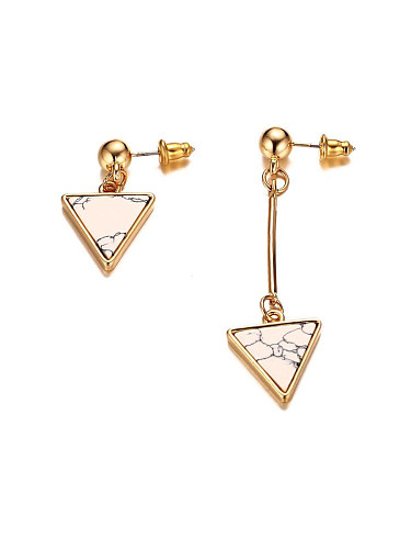 Geometric asymmetrical triangle stainless steel earrings