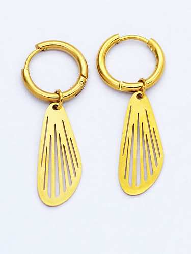 European and American fashion 18K Gold non fading stainless steel awn star titanium steel earrings