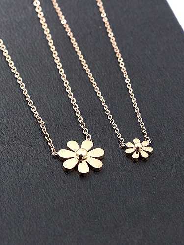 Titanium Flower Dainty Necklace