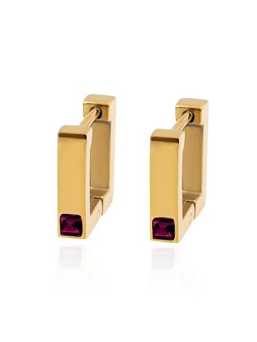 Square Earrings women's color preserving anti allergy versatile Earrings