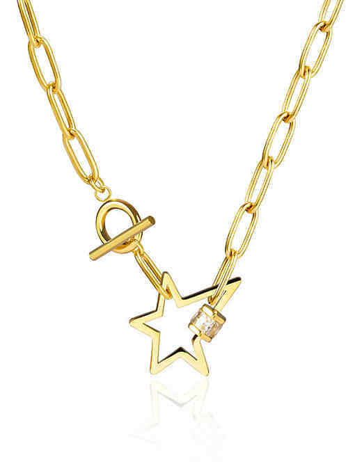 Titanium Steel Star Minimalist Five-pointed star Pendant Necklace