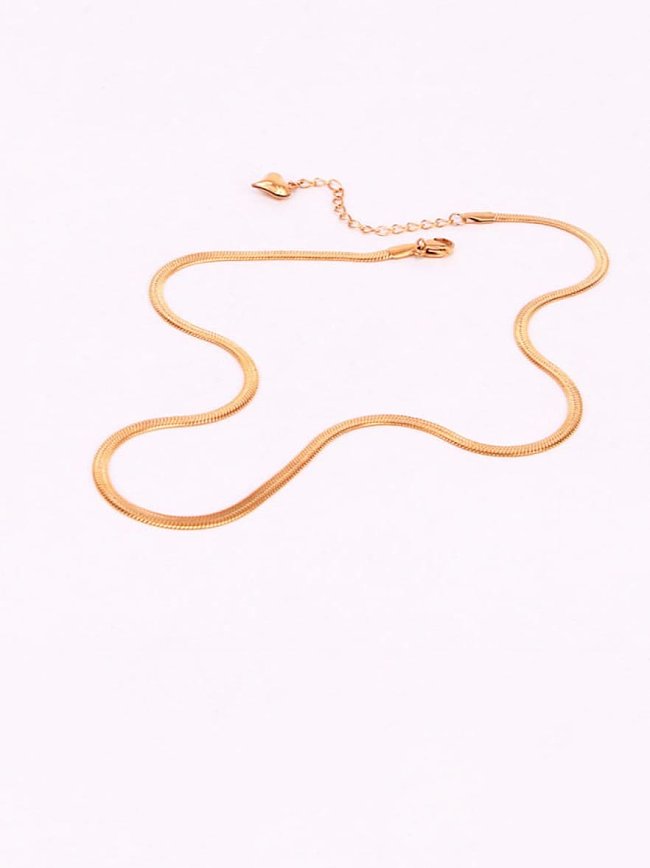 Titanium Steel Minimalist Snake bone Chain